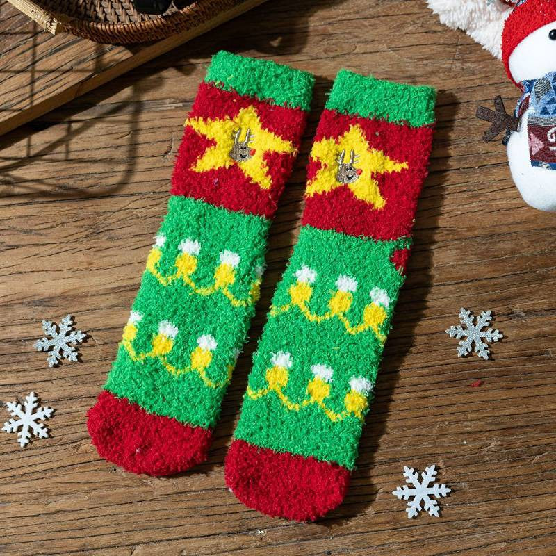 Plusock Festive Plush Plaid Quarter Socks (6 Pairs) - image 7