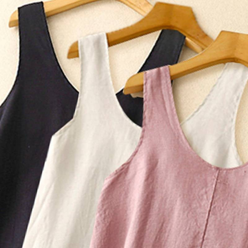 Plusock Relaxed Sleeveless Cotton Midi Dress - image 12