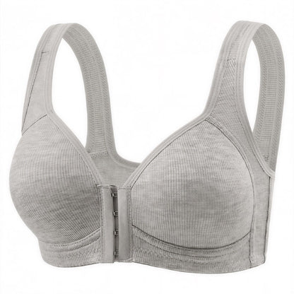 Plusock Everyday Support Front Closure Wireless Bra - Dark Grey - 2XL - image 11