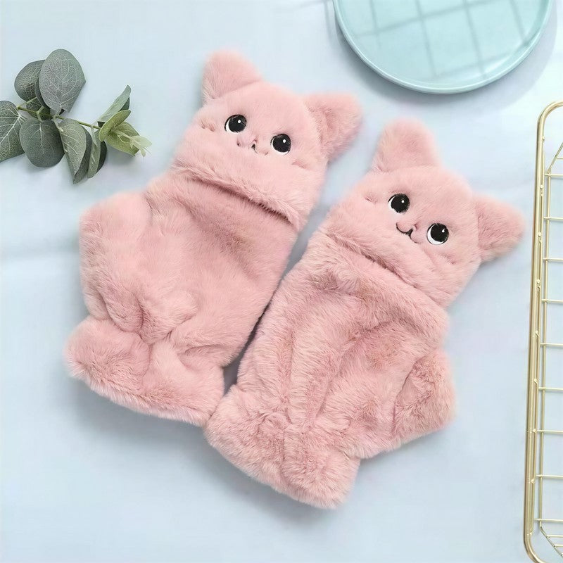 Plusock Cozy Cartoon Flip Top Gloves - image 3