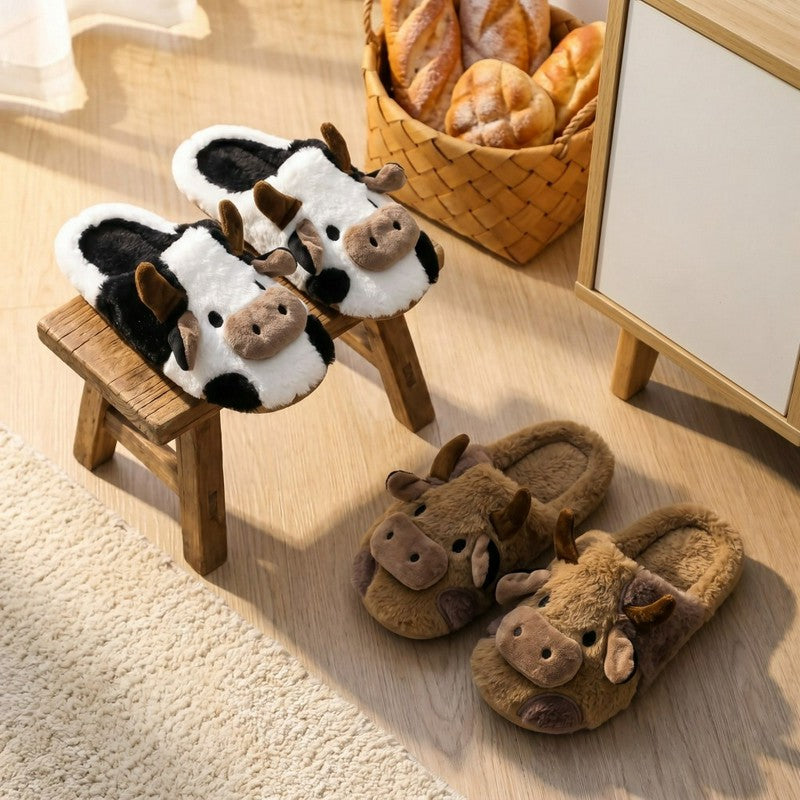 Plusock Cozy Cow Plush House Slippers - image 5