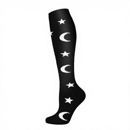 Plusock Star Moon Flower Compression Socks(3 Pairs) - Star - S/M - image 6