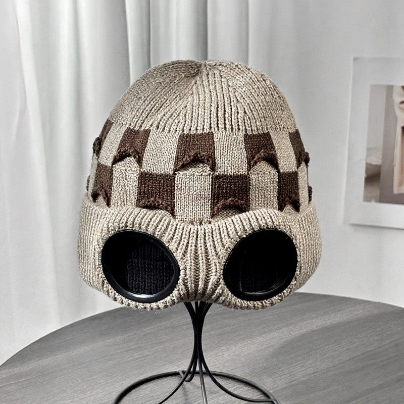Plusock Ribbed Goggle Beanie - Khaki - One Size - image 2