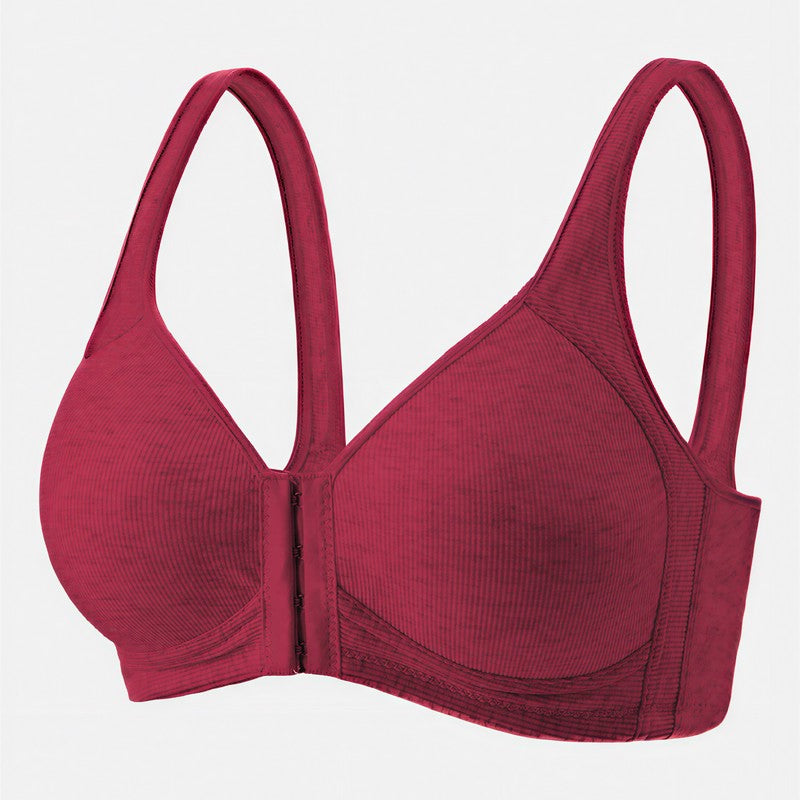 Plusock Everyday Support Front Closure Wireless Bra - Red - 2XL - image 10