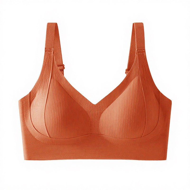 Plusock Everyday Comfort Wireless Bra - Orange - 3XL - image 15