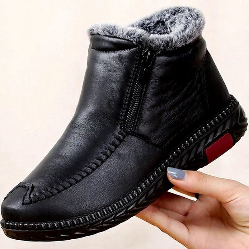 Plusock Plus Size Faux Fur Lined Side Zip Winter Slippers - image 6