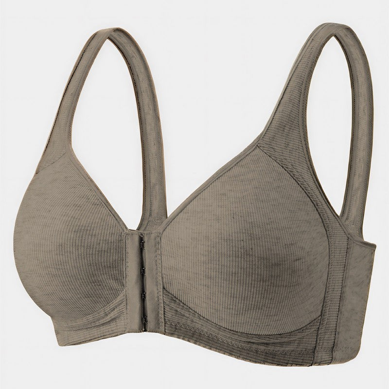 Plusock Everyday Support Front Closure Wireless Bra - Coffee - 2XL - image 8
