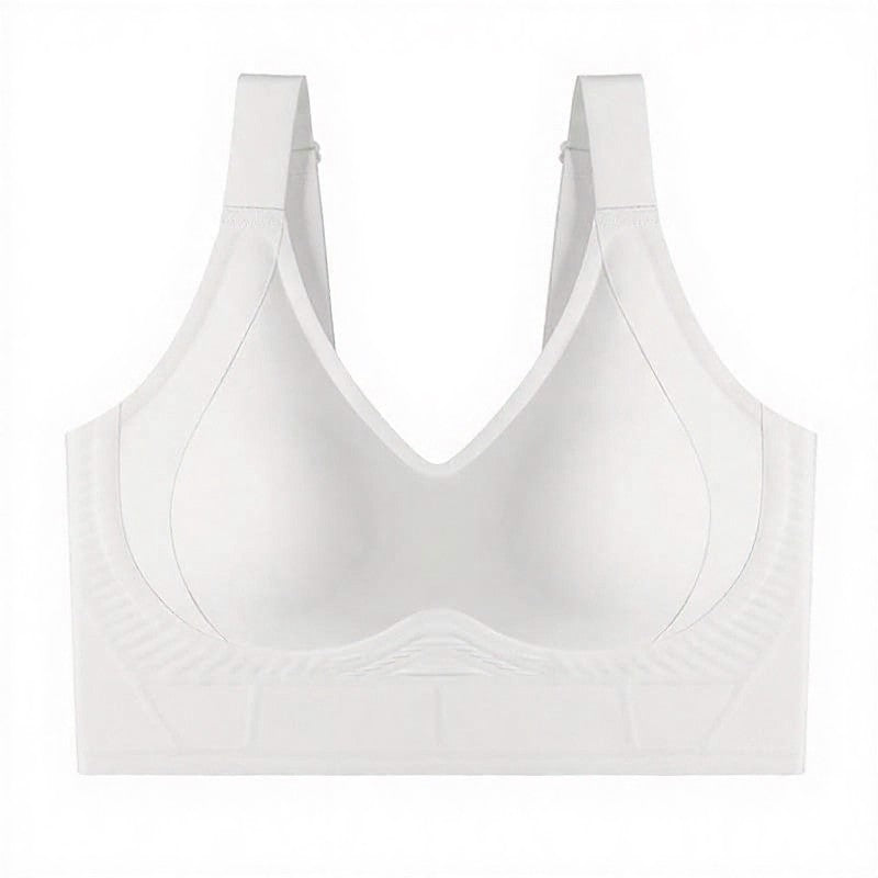Plusock Longline Shaping Wireless Bra with 7-Row Adjustable Hooks - White - 6XL - image 16