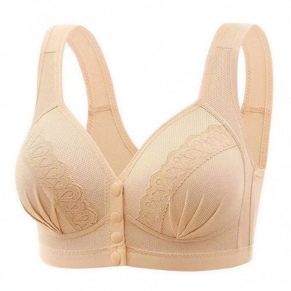 Plusock Front Closure Support Wireless Bra - Nude - 46 - image 4
