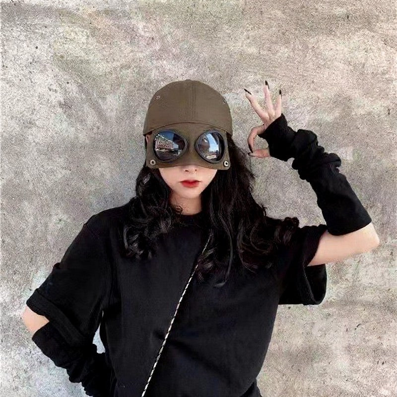 Plusock Vintage Goggle Streetwear Style Hat - image 4