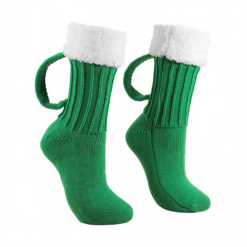 Plusock Cozy Beer Slipper Socks - Green - EU37-42(US4-8.5) - image 12