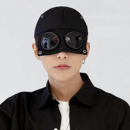 Plusock Vintage Goggle Streetwear Style Hat - image 0
