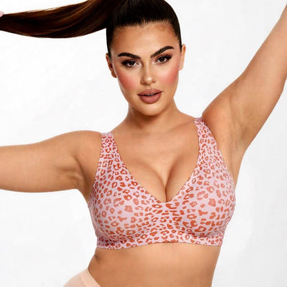 Plusock Polka Dot Leopard Print Wireless Bra - image 1