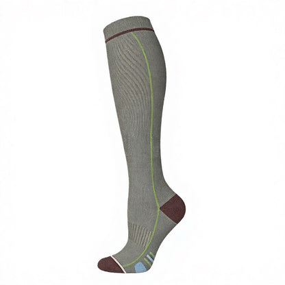 Plusock Contrast Stripe Compression Socks(3 Pairs) - Dark Green - S/M - image 4