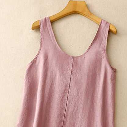 Plusock Relaxed Sleeveless Cotton Midi Dress - image 16