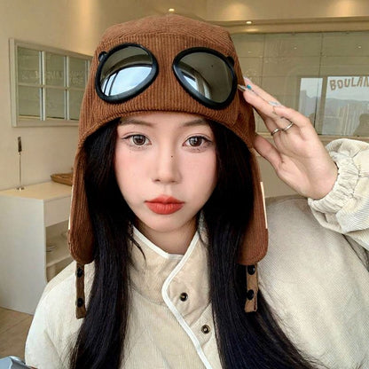 Plusock Fleece-Lined Earflap Aviator Hat - Coffee - One Size - image 11