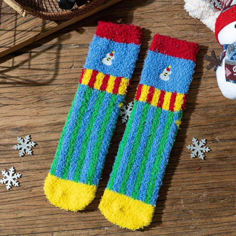 Plusock Festive Plush Plaid Quarter Socks (6 Pairs) - image 2