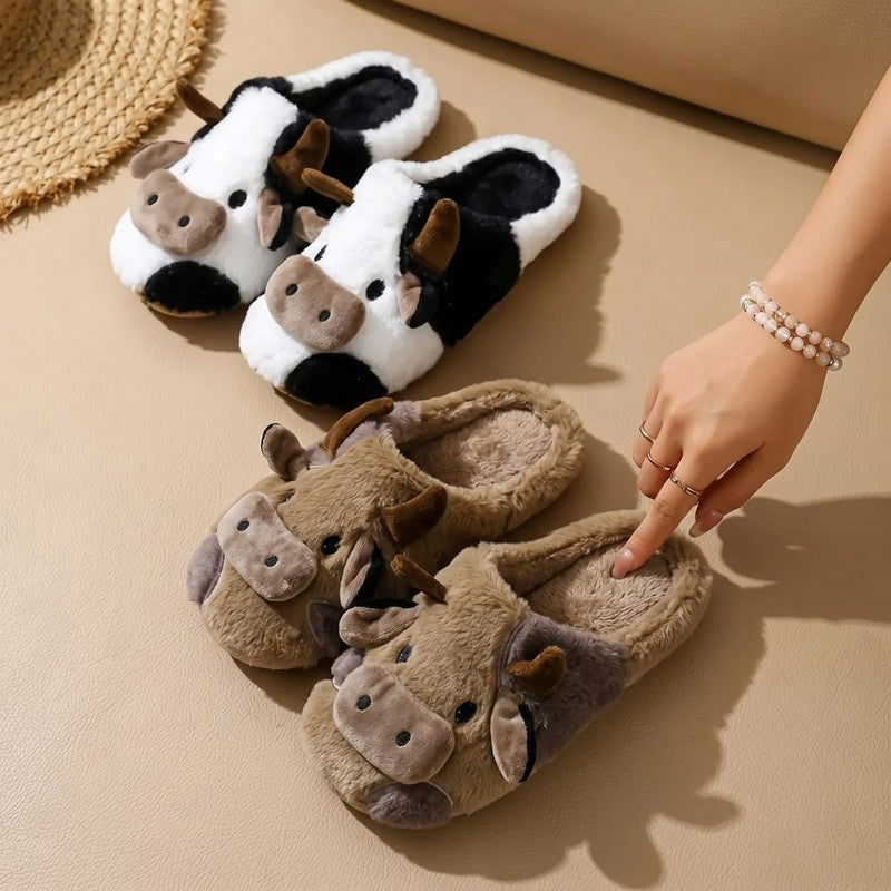 Plusock Cozy Cow Plush House Slippers - image 3
