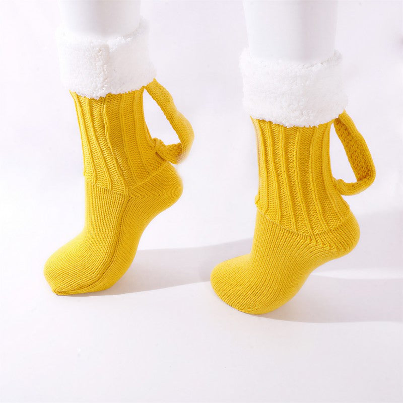Plusock Cozy Beer Slipper Socks - Yellow - EU37-42(US4-8.5) - image 10