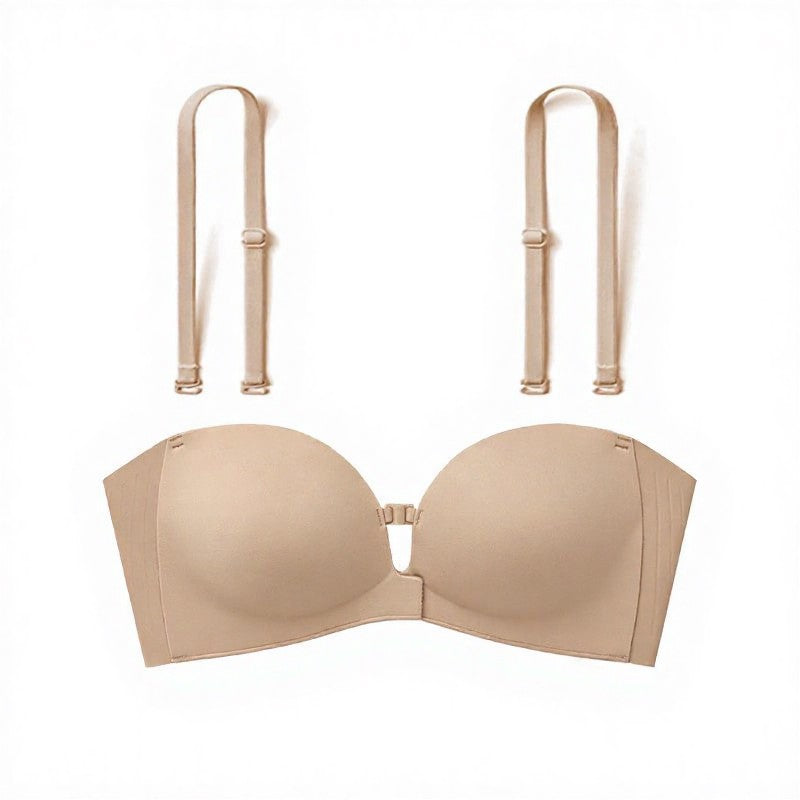 Plusock Invisible Convertible Wireless Bra - Nude - XL - image 3