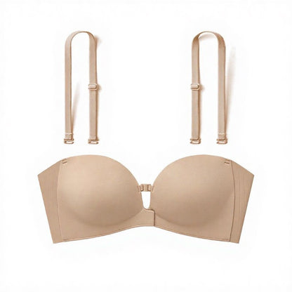 Plusock Invisible Convertible Wireless Bra - Nude - XL - image 3