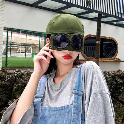 Plusock Vintage Goggle Streetwear Style Hat - image 2