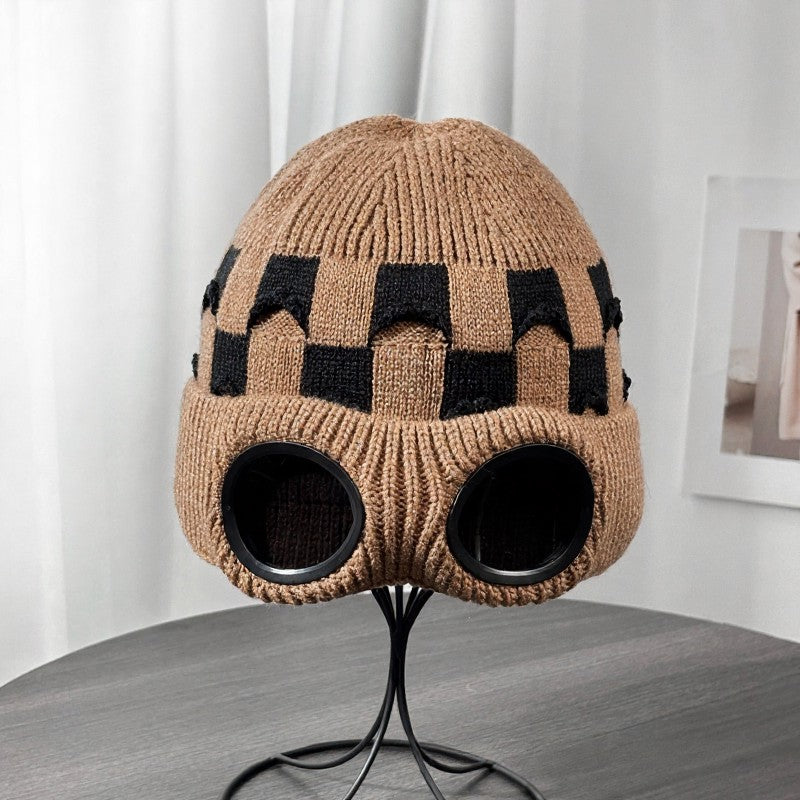 Plusock Ribbed Goggle Beanie - Coffee - One Size - image 0