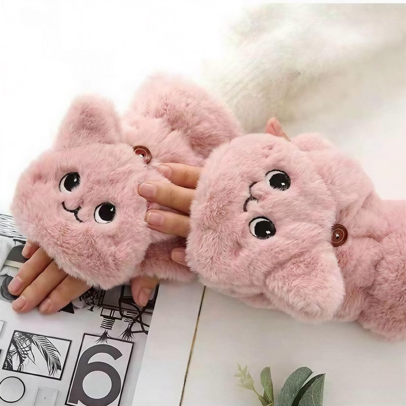 Plusock Cozy Cartoon Flip Top Gloves - image 6