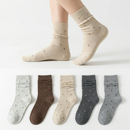 Plusock Casual Cotton Blend Crew Socks(5 Pairs) - Multicolor - EU35-40 (US2-7) - image 0