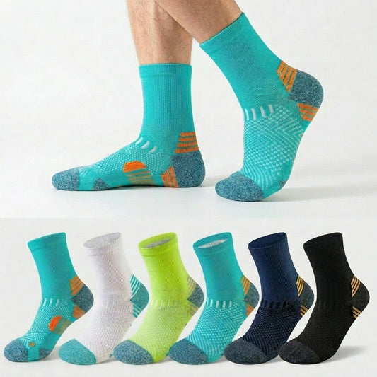 Plusock Neon Colorblock Quarter Compression Socks(6 Pairs) - image 0