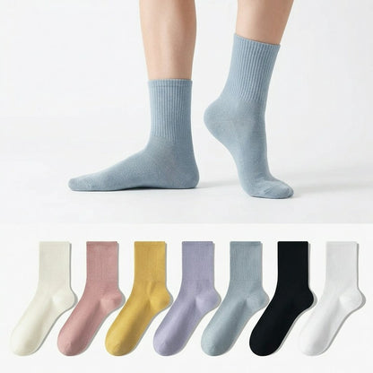 Plusock Everyday Cotton Blend Quarter  Socks(7 Pairs) - Multicolor - EU39-43(US6-9) - image 0