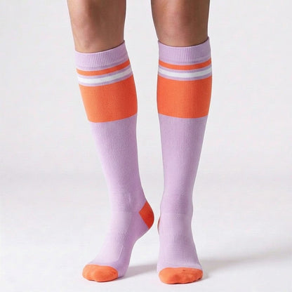 Plusock Retro Colorblock Compression Socks(4 Pairs) - image 2