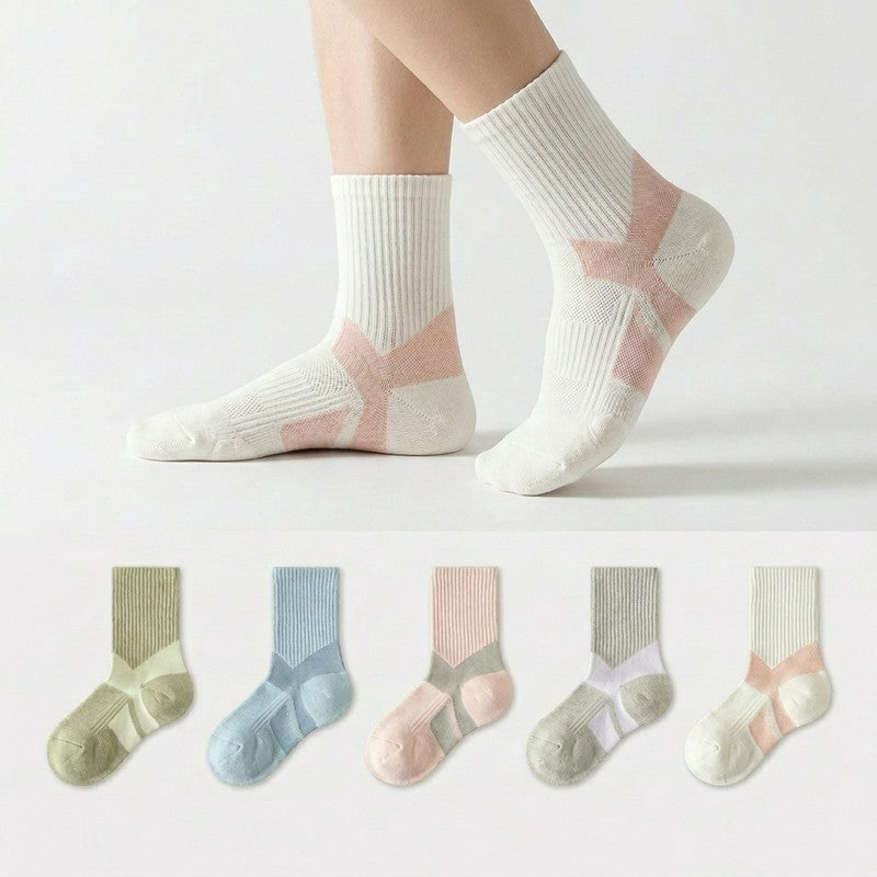 Plusock Breathable Arch Support Quarter Compression Socks(5 Pairs) - image 0