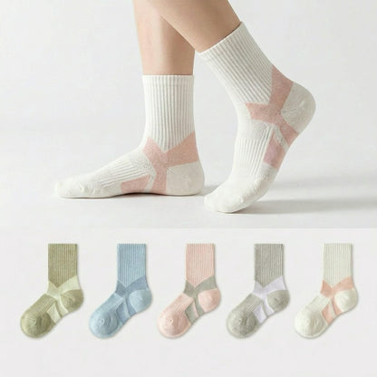 Plusock Breathable Arch Support Quarter Compression Socks(5 Pairs) - image 0