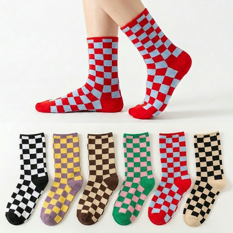 Plusock Checkerboard Street Crew Socks(6 Pairs) - image 0