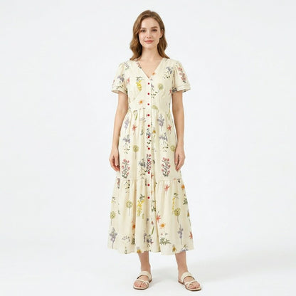 Plusock Botanical Button Front Maxi Dress - image 9