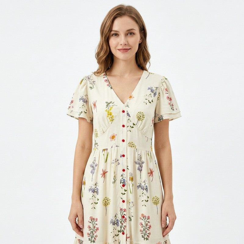 Plusock Botanical Button Front Maxi Dress - image 7