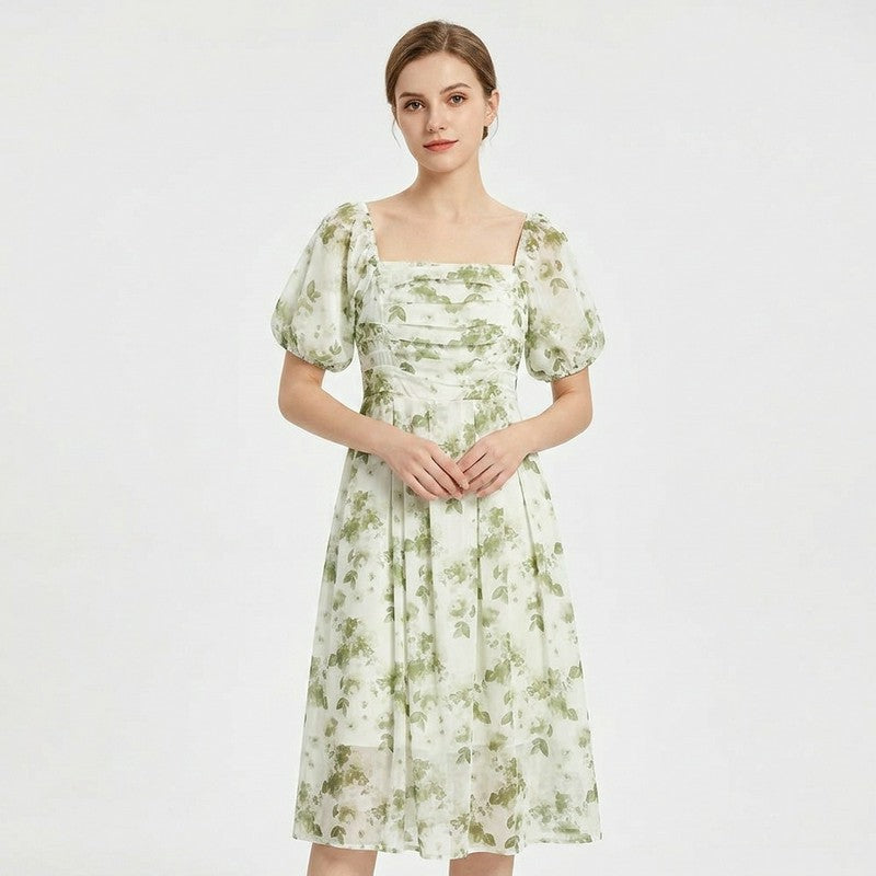 Plusock Botanical Square Neck Midi Dress - image 2