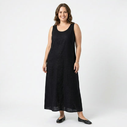 Plusock Relaxed Sleeveless Cotton Midi Dress - image 3