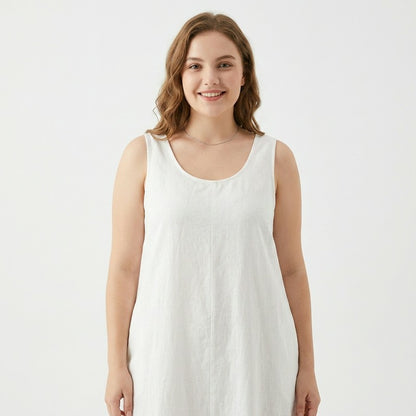 Plusock Relaxed Sleeveless Cotton Midi Dress - image 8