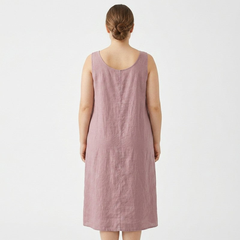 Plusock Relaxed Sleeveless Cotton Midi Dress - image 11