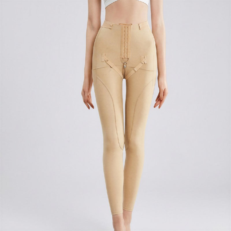 Plusock High-Waisted Adjustable Dual-Zip Shaping Pants - Nude - 3XL - image 0