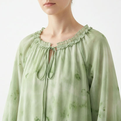 Plusock Romantic Tie Neck Ruffle Maxi Dress - image 7