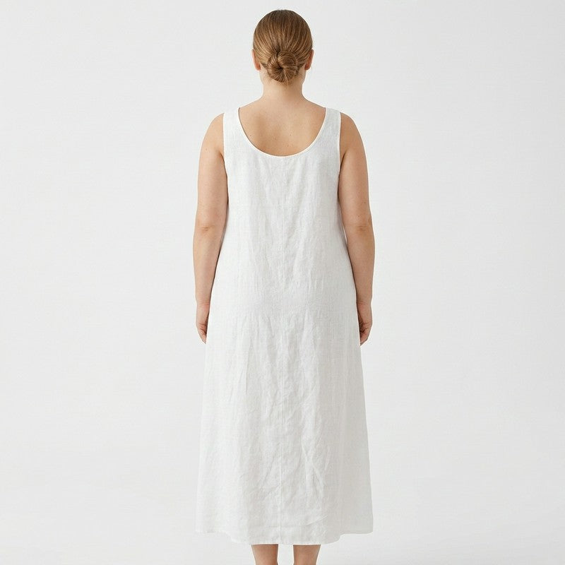 Plusock Relaxed Sleeveless Cotton Midi Dress - image 7