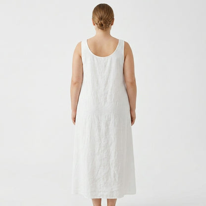 Plusock Relaxed Sleeveless Cotton Midi Dress - image 7