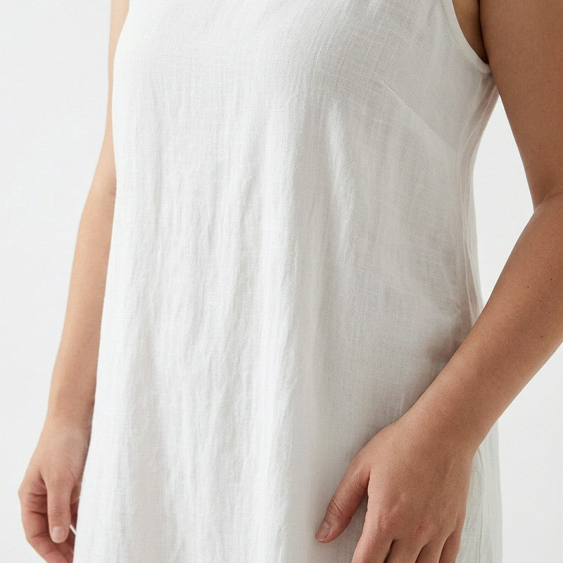 Plusock Relaxed Sleeveless Cotton Midi Dress - image 9