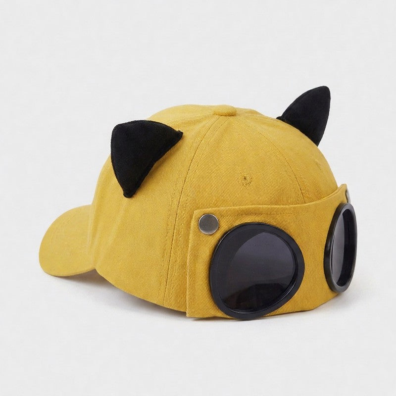 Plusock Goggle Accent Cat Ear Hat - Yellow - One Size - image 2