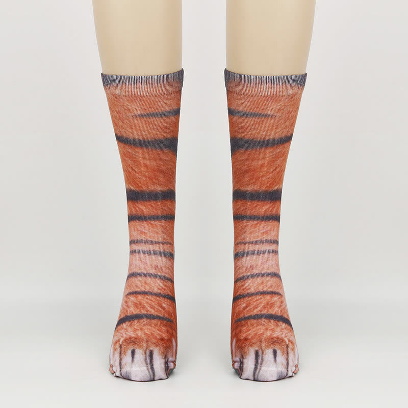 Plus Size Horse Eagle Tiger Paws Quarter Socks(3 Pairs)