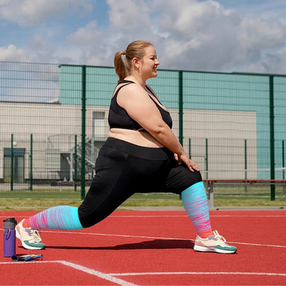 Plusock Plus Size Bright Stripe Compression Socks 2XL-7XL(3 Pairs) - image 4