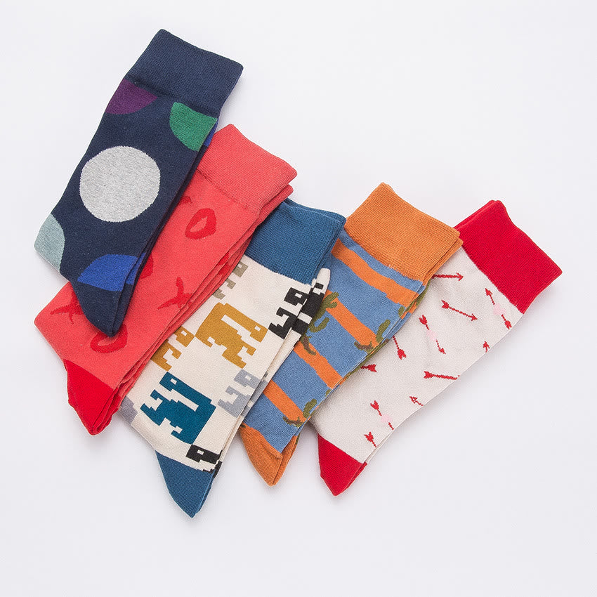 Plusock Plus Size Street Trend Quarter Socks(5 Pairs)